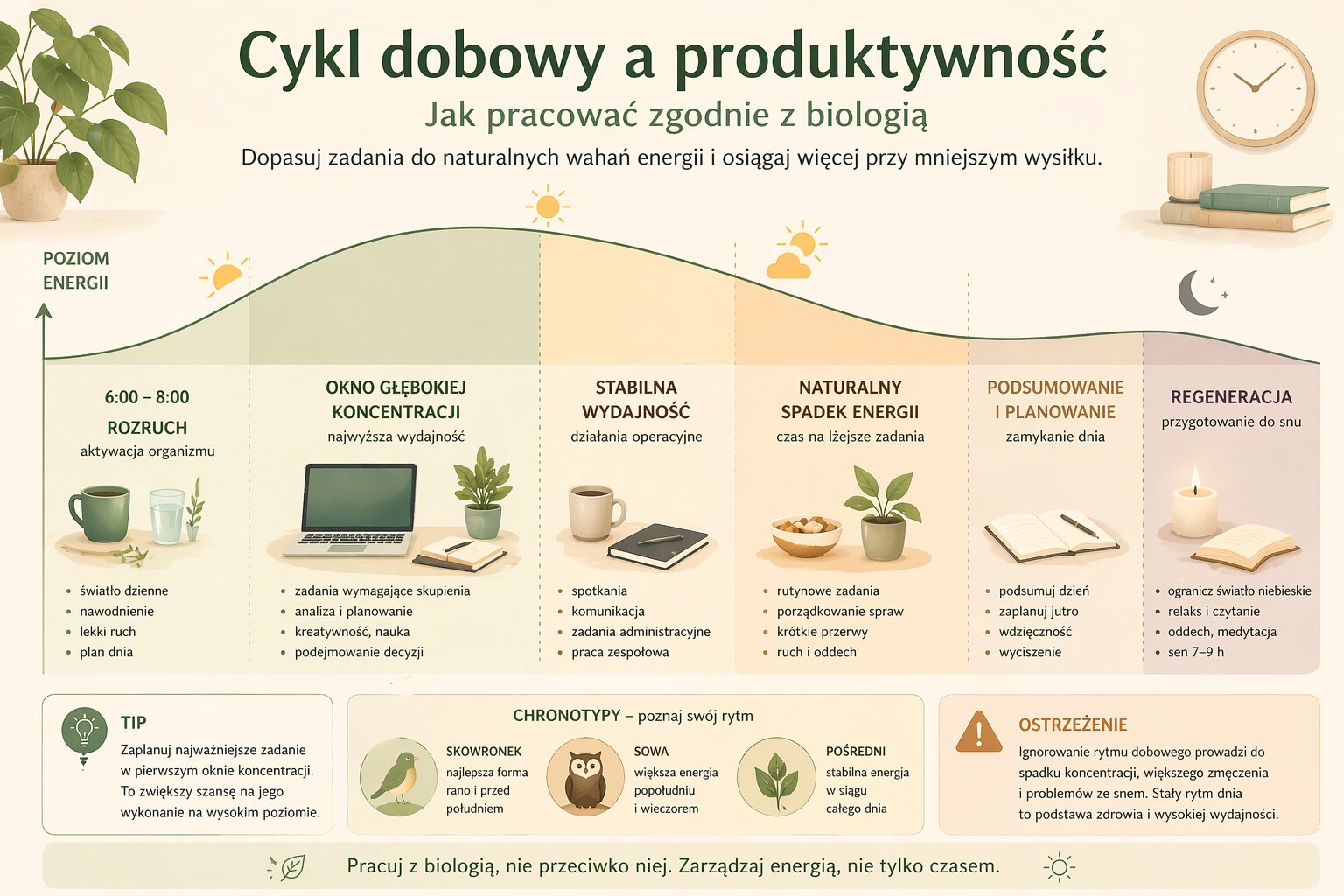 Cykl dobowy a produktywność – jak pracować zgodnie z biologią